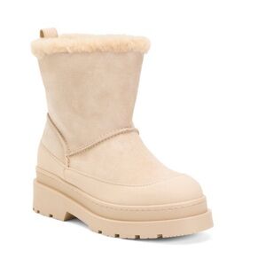 Scotch & Soda Chelsea Boots Womens EU40 Joan Beige Suede Leather Wool Lined